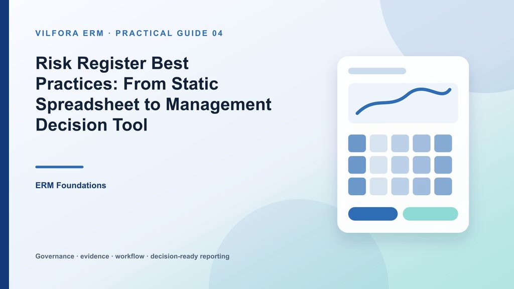 Enterprise risk register and assessment workspace in Fasperion ERM