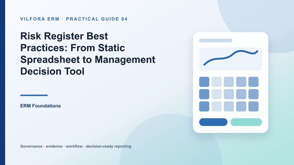 Enterprise risk register and assessment workspace in Fasperion ERM