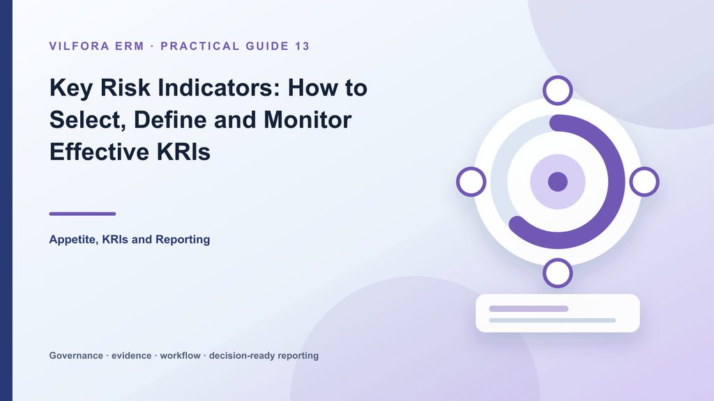 Risk appetite threshold and KRI monitoring dashboard in Fasperion ERM