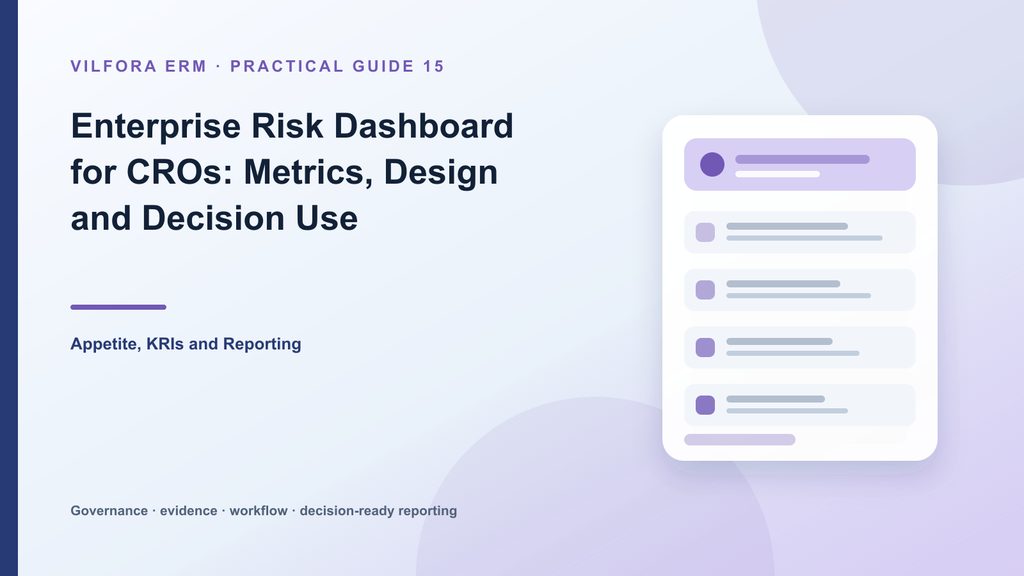 Executive and Board enterprise risk dashboard in Fasperion ERM