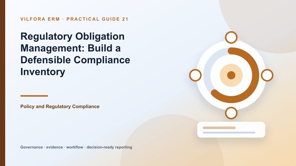 Regulatory obligation inventory and change management workflow in Fasperion ERM