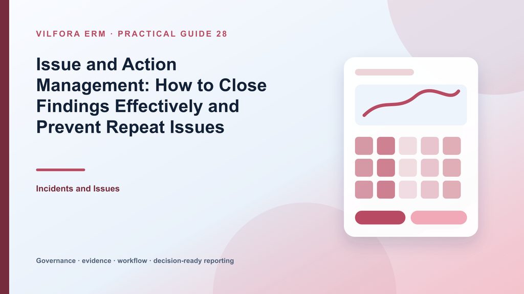 Issue and remediation action management workflow in Fasperion ERM