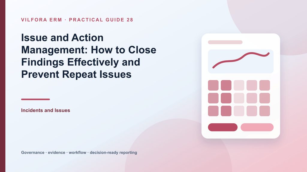 Issue and remediation action management workflow in Fasperion ERM