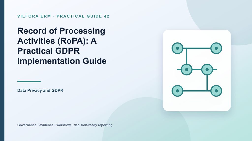 GDPR record of processing activities showing owners, purposes, data categories, systems, recipients, transfers, retention and controls