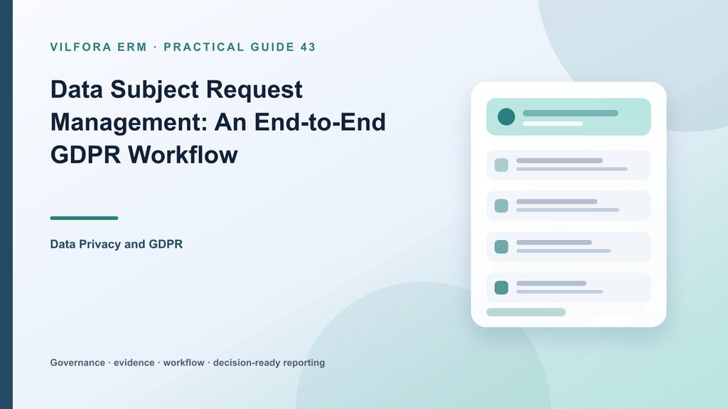 GDPR data subject request workflow from intake and identity verification through search, review, redaction, approval and response